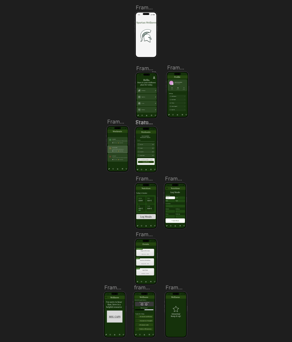 Spartan Wellness app mockup